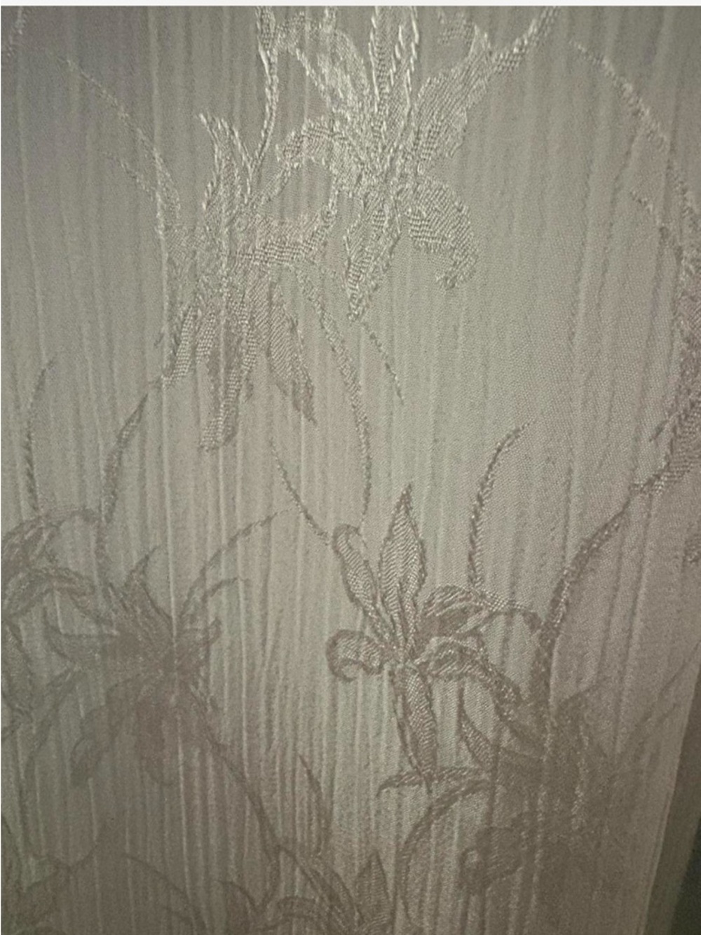 Vintage Dior Cream Lace-Trim Slip Chemise with Floral Jacquard - Picture 3 of 4